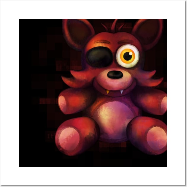 Five Nights at Freddy's FNaF4 Foxy Plush Wall Art by Kaiserin